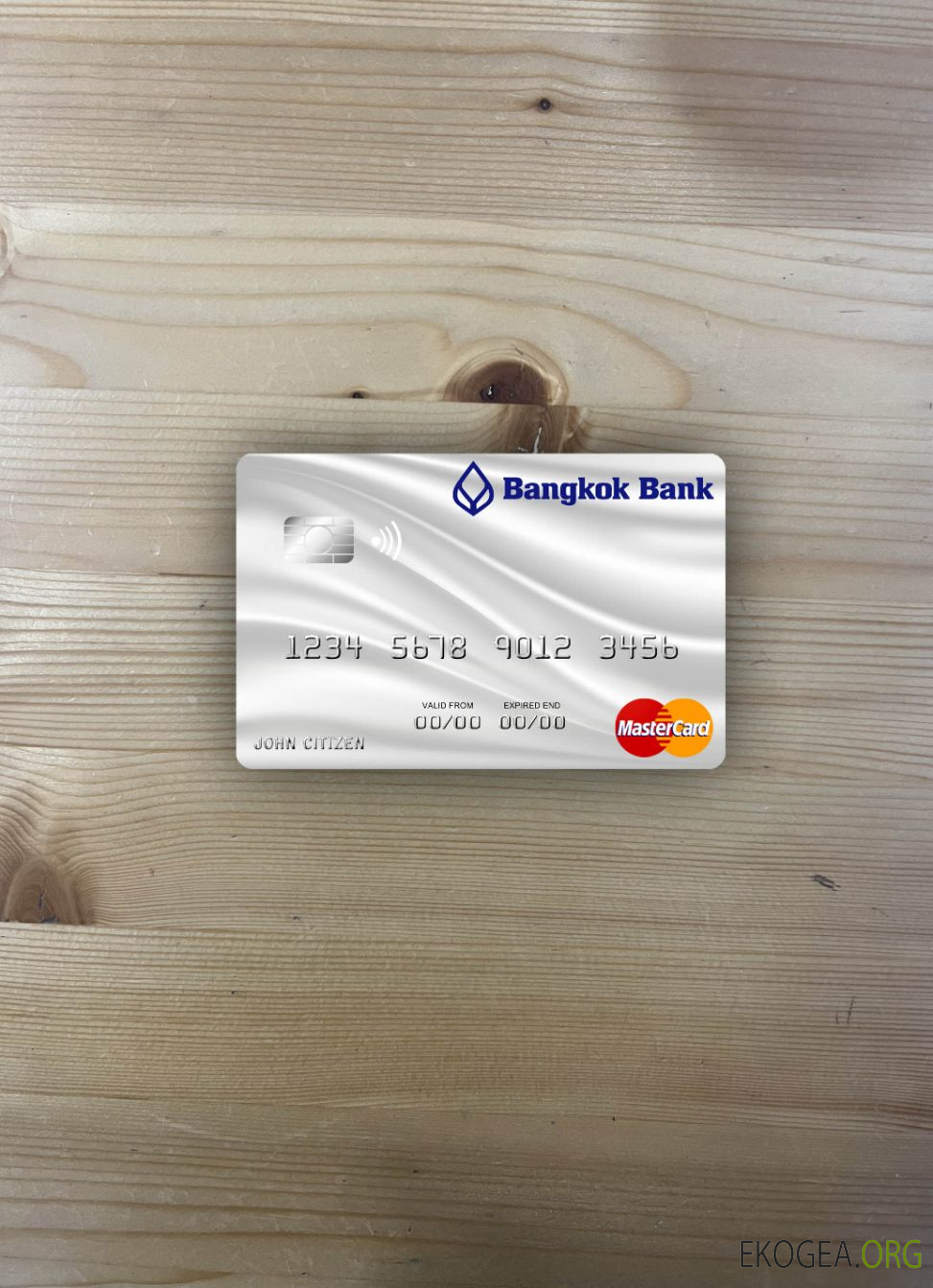 Thaïlande Bangkok Bank mastercard gris photolook recto